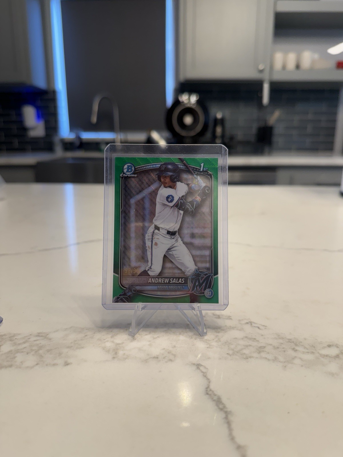 ANDREW SALAS 2025 BOWMAN CHROME 1ST GREEN WAVE REFRACTOR /99