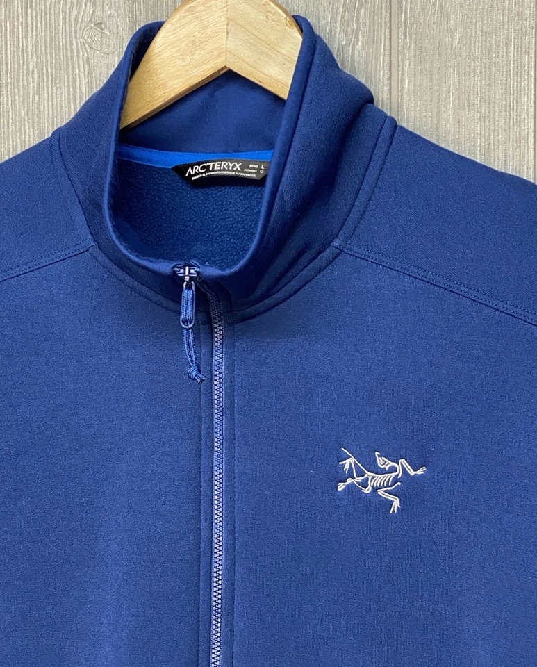 Arcteryx Mens Kyanite Jacket Fleece Full Zip Royal Blue Pockets Stretch Large - Image 2 of 4