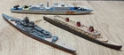 3Pcs Vintage Ship Models 1x Dinky Toys 1x Matchbox 1x M745 Scharnhorst