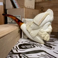 CAO Sultan Meerschaum, Hand Carved w/ Fitted Case 🇹🇷