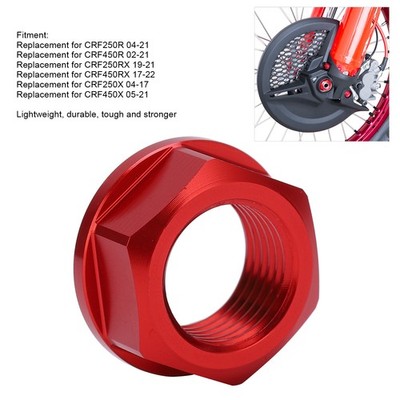 Motorcycle Front Wheel Axle Screw Nut M16x1.5 For CRF250R/CRF450R/CRF250RXRed