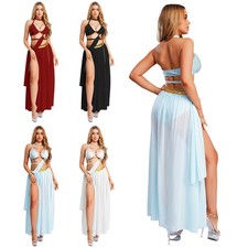 Women Dress Party Crop Top Adult Skirt Show Costume Sexy Belly Clubwear Outfits