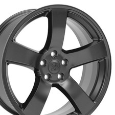 One 20 Inch Black Alloy Wheel For 2014-2023 Dodge Challenger Charger Magnum Rrsk