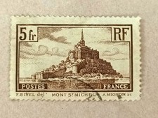6A-Timbre France YT  260 oblitéré année 1929 "mont saint michel"