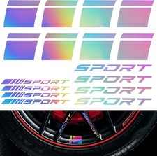 Reflective Wheel Rim Decal Sticker Set for 18-21 Inch Wheels, Also for Car Rear