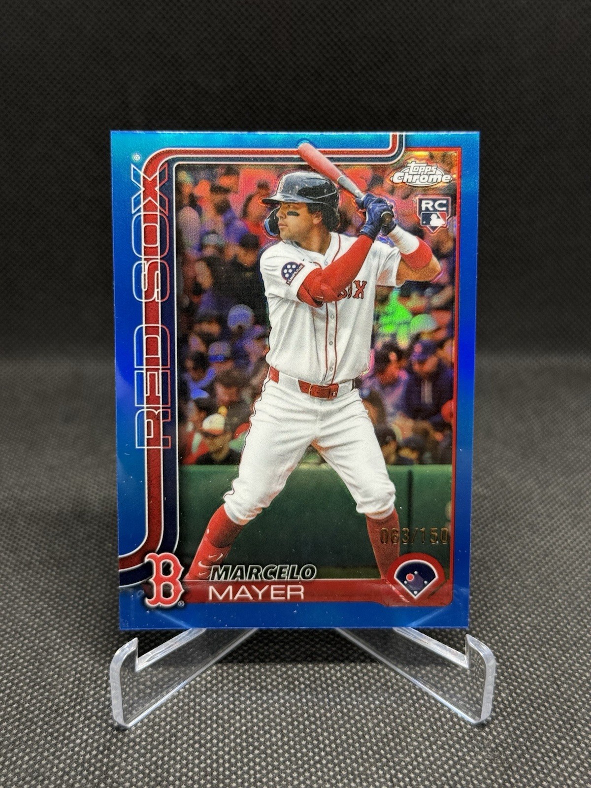Marcelo Mayer 2025 Topps Chrome Update Blue Refractor Rookie /150 Redsox #USC9