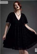NWOT TORRID Nightfall Tiered Mesh Mini Dress