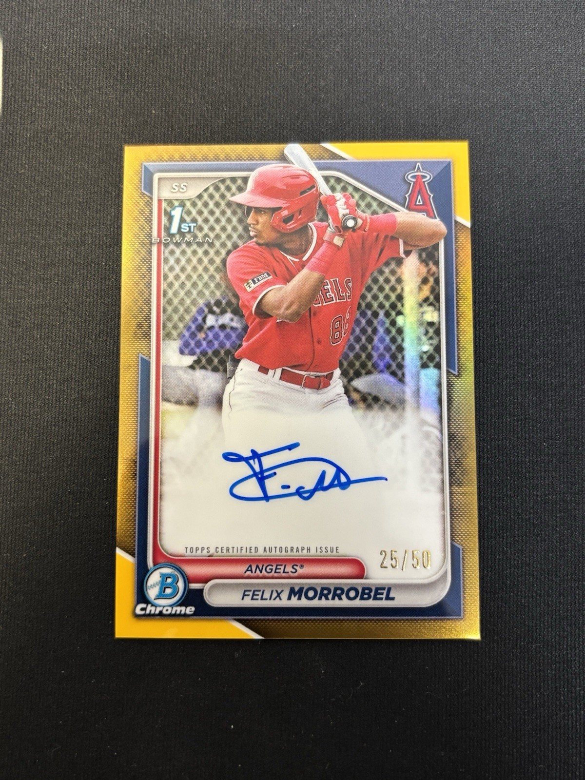 2024 Bowman Chrome Felix Morrobel Gold 1st Bowman Auto /50 #CPA-FM