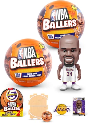 BESUCHE DEN 5 SURPRISE-STORE 5 Surprise NBA Ballers, Serie 2 Sammelfigur Von ZURU(2 Kapsel), Mehrfarbig/Meere