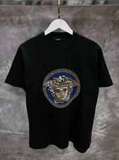 Versace T Shirt Uomo-Media Nera Spedizione Rapida Gratuita Da Noi.