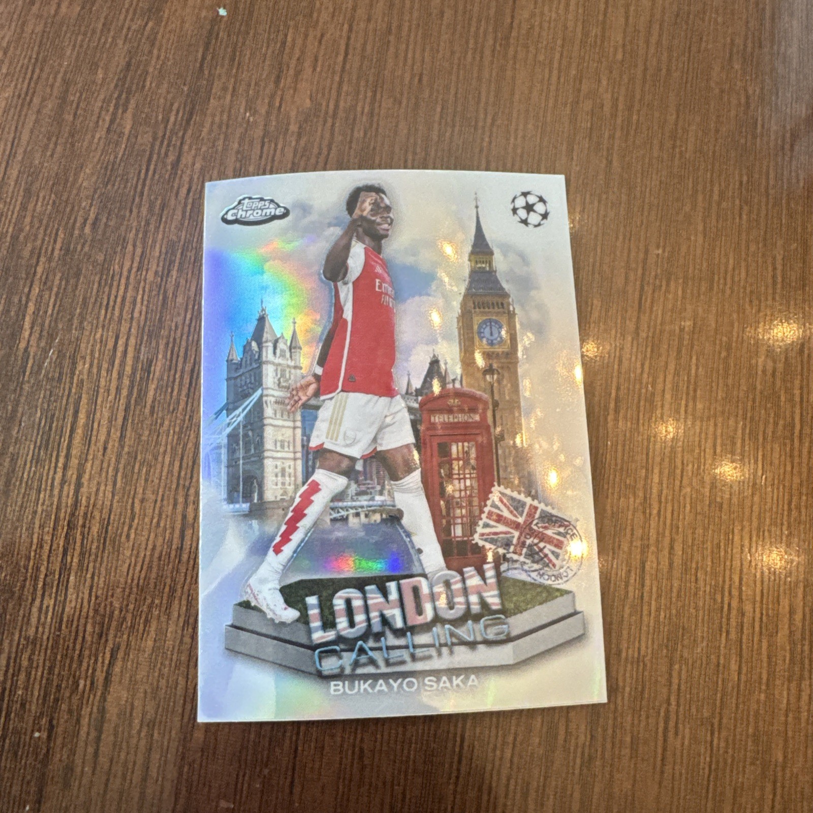 2023-24 Topps Chrome UEFA Bukayo Saka London Calling Arsenal qty