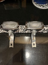 1967 Vw Bug Vintage Hella Backup Lights And Brackets Original Nice