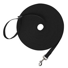 Dog/Puppy Obedience Recall Training Agility Lead - 15ft 20ft 30 Feet Black
