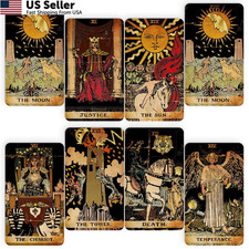 CRAFTERIAN Tarot Cards, 78-Card Deck, Original for Small, Black