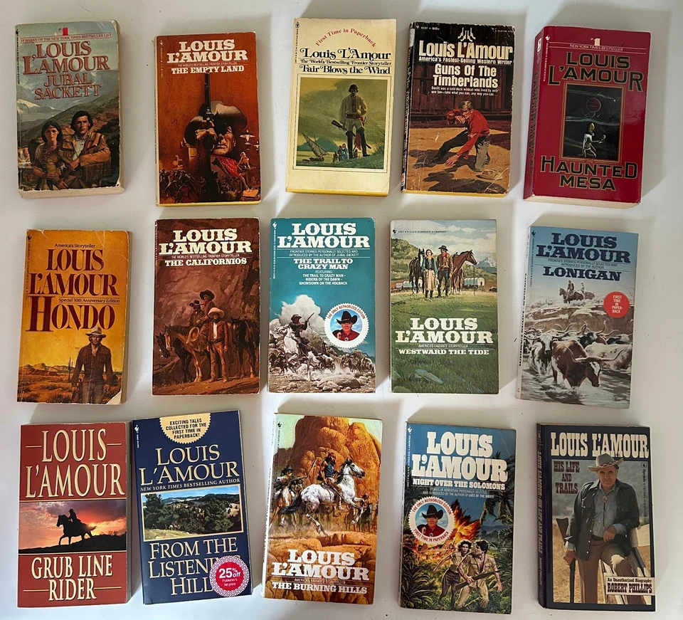 150 Louis L'Amour Western Paperback Lot Vtg Mixed Editions 1950s–80s Sackett Etc — 第 4/4 张图片