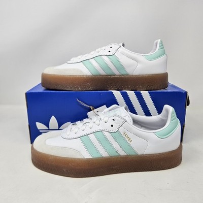 Adidas Sambae J 'Cloud White Mint' / JQ1314 / Youth Size 7 - Fits Women's Size 8
