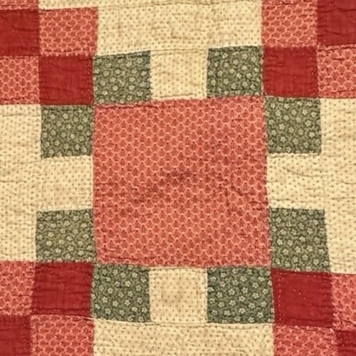 Vintage Cutter Quilt Piece 20” x 20” Holiday Colors Early Fabrics #2 - Picture 5 of 11