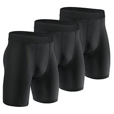 Compression Shorts Men 2/3 Pack, Compression Underwear for Men Medium Black