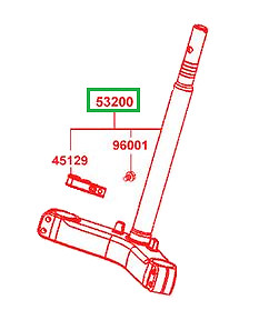 KYMCO DINK STREET 125/300, 53200-LEA7-E00 OEM GABEL UNTEN