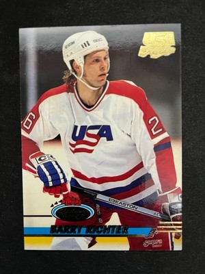 1993-94 Topps Stadium Team USA Insert #19 Barry Richter Hartford Whalers Rangers