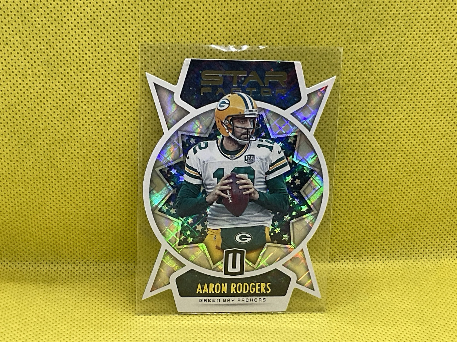 AARON RODGERS 2019 PANINI UNPARALLELED STAR FACTOR DIE CUT