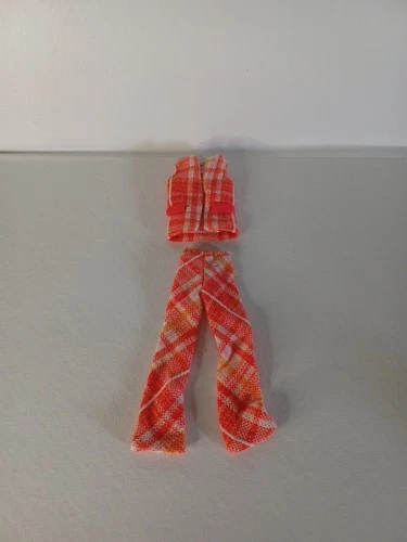 1965 Francie Mattel Barbie Pink/Yellow Vest And Pants Set With Original Tag.