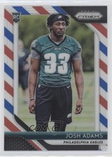 2018 Panini Prizm Rookie Red White & Blue Prizm Josh Adams #296 0i21