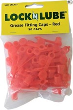 Grease Fitting Caps 50 count Red