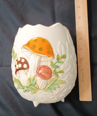 Rare 1976 Sears & Roebuck Merry Mushroom Egg Shape Vase Planter | eBay