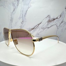 New MIU MIU Sunglasses MU A56S 5AK90L Gold Brown Gradient Metal Pilot Aviator