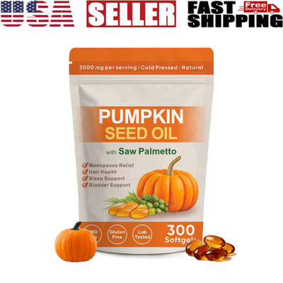 #ad Everly Pumpkin Seed Oil with Saw Palmetto Cold Pressed Pumpkin Seed oil300ct $53.87
