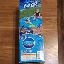 Bestway H2O GO! Fill 'N Fun Odyssey Kids Pool 72in x 15in Round Blue Plastic