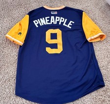 Milwaukee Brewers Manny Pina Pineapple Players Jersey Majestic Mens XL 2018 