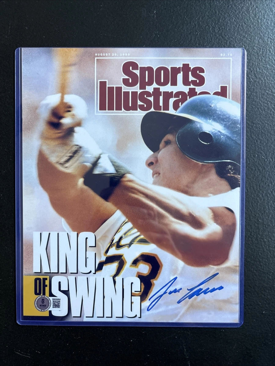 Jose Canseco & Ozzie Canseco signed Oakland A's 8x10 photo autograph Beckett BAS