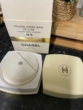 CHANEL No 5 Poudre Apres Bain De Luxe Luxury Bath Powder Body Opened Unused VTG