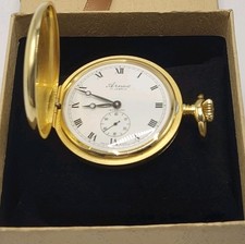 SWISS MINT, WORKS ARNEX 17 Jewel 45MM Gold Tone Pocket watch Swiss Made