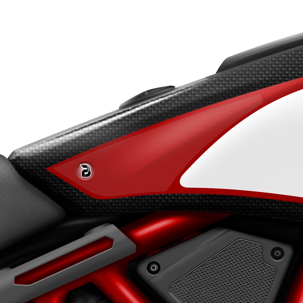 BLOQ INDIAN FTR1200/S (2019-) Motorcycle Tank Grips HiGrip - CLEAR