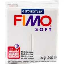 Fimo Soft Polymer Clay 2oz-White - 6 Pack
