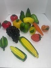 Vintage Murano Style Art Glass Fruit and Vegetables Hand-Blown Set of 16