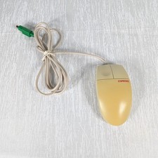 Vintage Compaq M-S34 2-button PS/2 Computer Ball Mouse