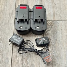 Black And Decker HPB18 9.6v To 18v Battery Charger With 2 18V Batteries Read