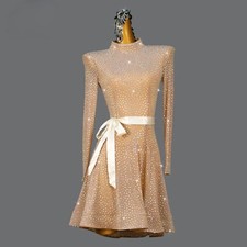 New Senior Latin Dance Competition Clothes Women Skirt Outfit Ballroom