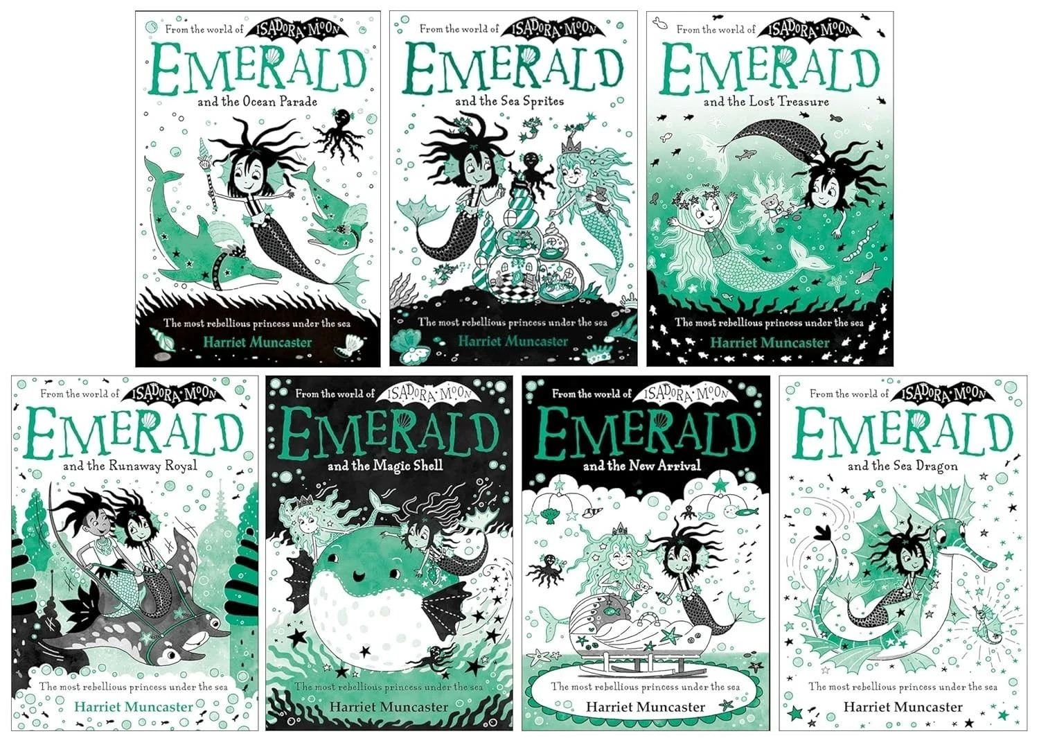 Emerald Series Book 1-7 World Of Isadora Moon By Harriet Muncaster 7 Books Set