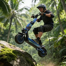 6000W Dual Motors Electric Scooter 60V 30A Folding E-Scooter 43MPH Adult Offroad