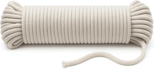 100 Ft Braided Cotton Rope Clothesline 4 Mm  Heavy Duty, High Strength, Shock A