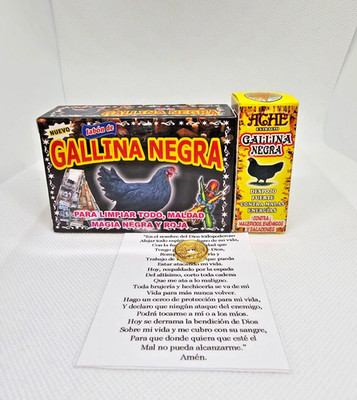 GALLINA NEGRA EXTRACTO Y JABON / BLACK HEN ELIMINA MALAS ENERGIAS CONTRA DAÑO