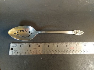Oneida Nordic Crown stainless Pierced Tablespoon  8.2'' long   some scratching
