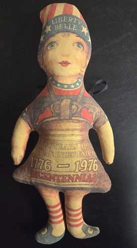 Vintage 1976 Liberty Belle Cloth Doll 15"