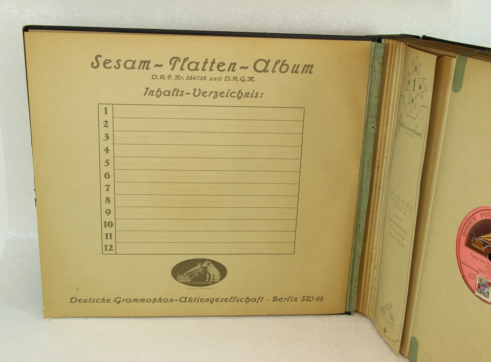 12x ENRICO CARUSO im original Deut. Grammophon Album 78rpm Schellackplatte A411 - Bild 4 von 4