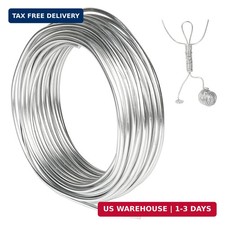 Tenn Well 9 Gauge Aluminum Craft Wire, 50 Feet 3mm Bendable Armature Wire for Sc